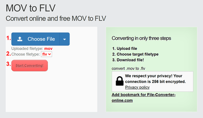 How to convert MOV files online to FLV